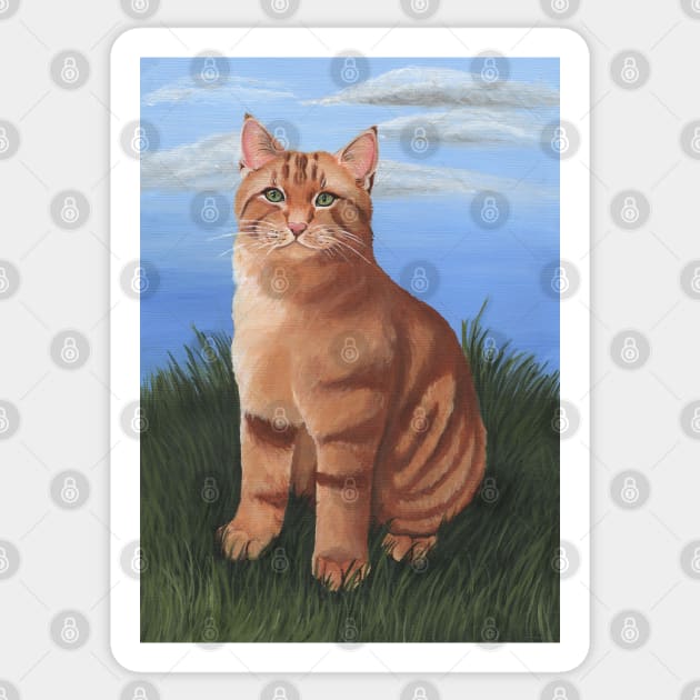 Ginger Tabby Cat Sticker by WolfySilver